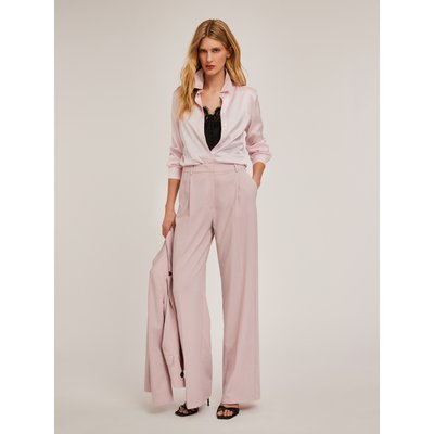 Chemise en satin de viscose de couleur unie MOTIVI