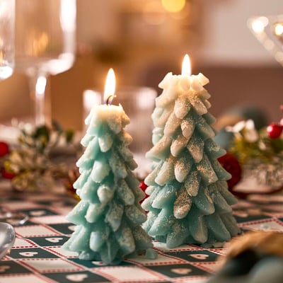 Caspar H16.5cm Fir Tree Wax Candle LA REDOUTE INTERIEURS