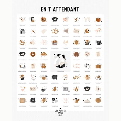 Affiche En t'attendant Originale LES PETITES DATES 