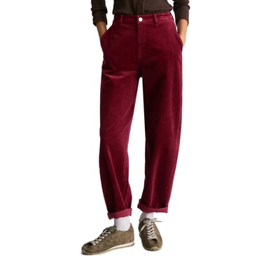 Pantalon en velours côtelé modèle Airin, coupe  barrel leg en coton bio extensible MARC O’POLO DENIM