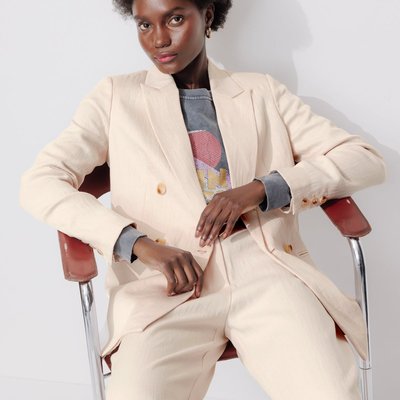 Blazer croisé unie PROMOD