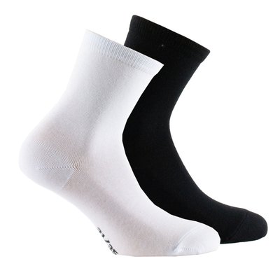 Lot de 2 paires de chaussettes unies en coton pour enfant KINDY