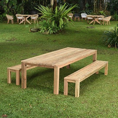 Banc en teck recyclé 210 cm - CALLAO GECKO JARDIN