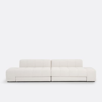 Canapé droit, 5 places, 4 en 1, en bouclette fine, FANO LA REDOUTE INTERIEURS