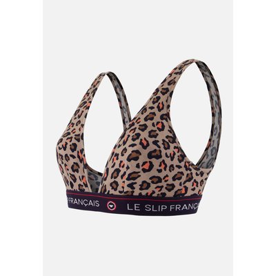 Soutien-gorge triangle sans armature à motif léopard en coton Seduisante LE SLIP FRANCAIS