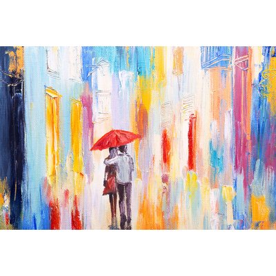 Tableau parapluie rouge HEXOA