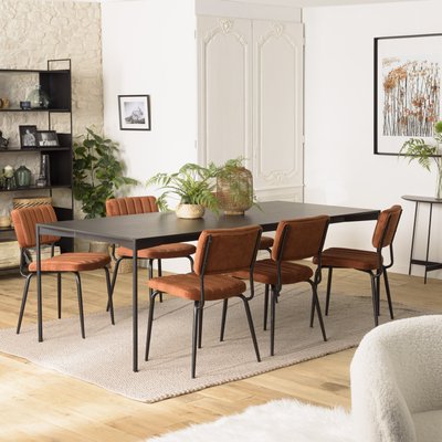 Table à manger 220 cm en bois noir CORUMBA PIER IMPORT