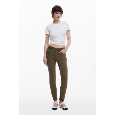 Embroidered skinny jeans waist DESIGUAL