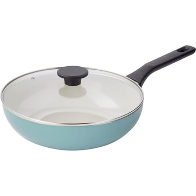 Sauteuse 28cm avec couvercle vert ESSENTIEL B