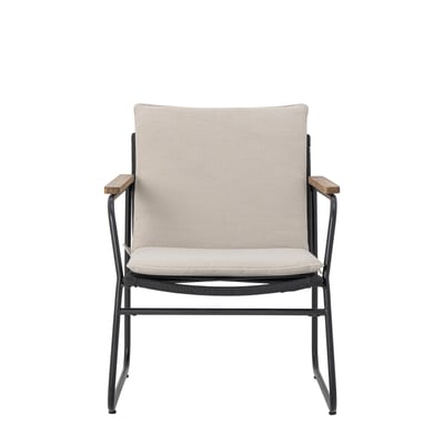 Fauteuil en métal avec coussin Hampton BLOOMINGVILLE
