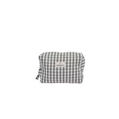 Trousse de toilette en toile de coton imprimé, VICHY GABRIELLE PARIS