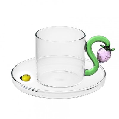 Tasse à café et soucoupe Fraise ICHENDORF
