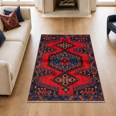 Tapis d'orient, motif oriental authentique, noué main, HAMADAN 179 UN AMOUR DE TAPIS