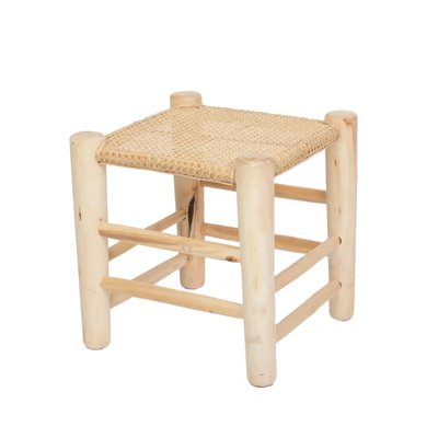 Petit tabouret en cannage ULYSSE HYDILE
