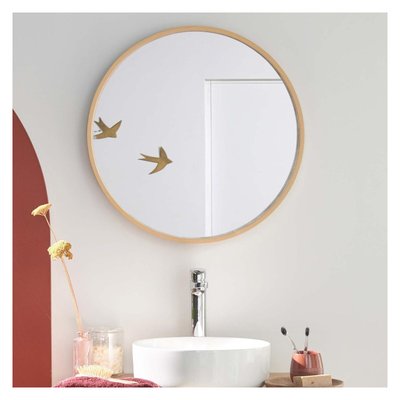 Miroir rond en chêne VALI MOB IN