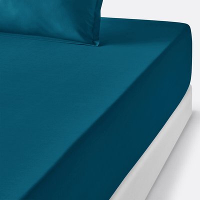 Scenario 35cm High 100% Cotton Percale 200 Thread Count Fitted Sheet LA REDOUTE INTERIEURS