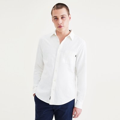 Chemise slim en coton et lin, poche poitrine DOCKERS