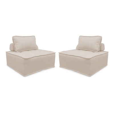 Chauffeuse pour canapé modulable tissu capitonné (lot de 2) DAO SWEEEK
