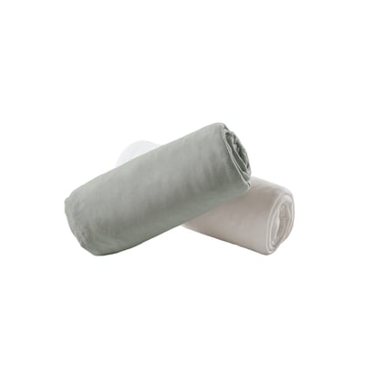 Lot de 2 draps-housses en jersey extensible VERTBAUDET