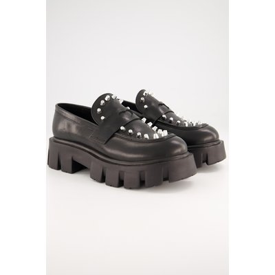 Mocassins en cuir avec rivets fantaisie et STUDIO UNTOLD
