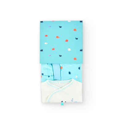 Ensemble de 3 pièces en coton avec dessin frontal BOBOLI