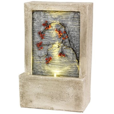 Mur déco à LED baies rouges H23cm PIER IMPORT