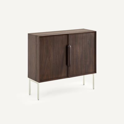 Omid Walnut Veneer Low Cabinet/Hideaway Desk AM.PM