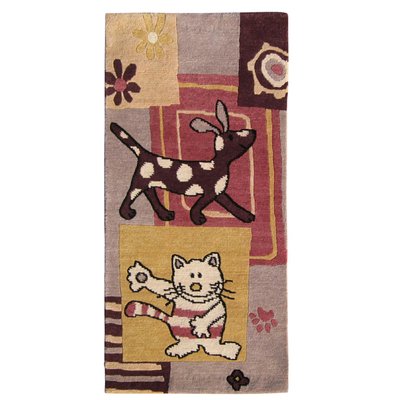 Tapis d'enfant Kalika noué main en laine THEKO