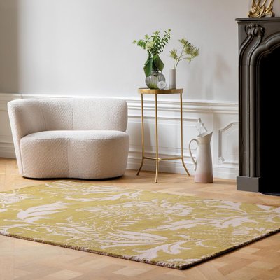 Tapis salon et chambre fait à la main en laine motif floral BAROQUE UN AMOUR DE TAPIS