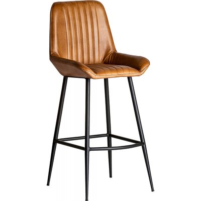 Tabouret en cuir vintage (lot de 2), Morton RECOLLECTION