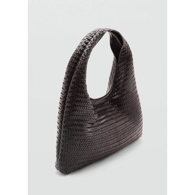 Sac porté épaule cuir tressé MANGO