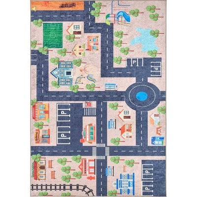 Tapis intérieur à poils courts Alix 738 beige 80 x 150 cm JARDINDECO