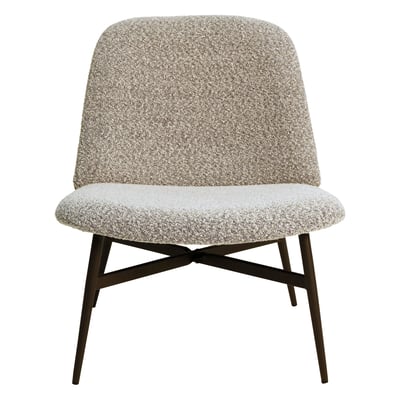 Fauteuil effet laine bouclée blanche Alba ZAGO