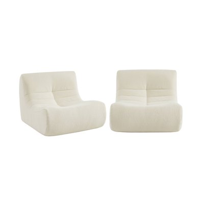 Chauffeuse modulable 1 place bouclette texturée (lot de 2) SOKOL SWEEEK
