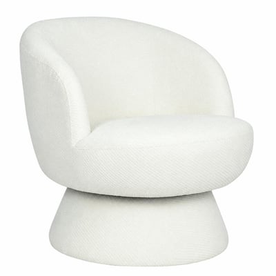 Fauteuil pivotant rétro tissu chenille IENA PIER IMPORT