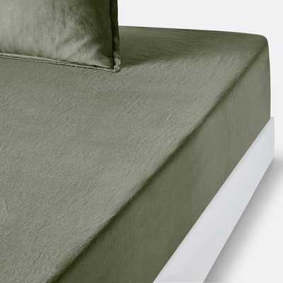 Spannbettlaken Linot aus vorgewaschenem Leinen, Steghöhe 35 cm LA REDOUTE INTERIEURS
