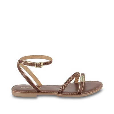 Sandales plates à brides en cuir HANATRES LES TROPEZIENNES PAR M BELARBI