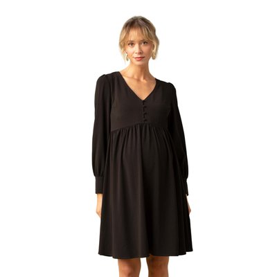 Robe en crêpe dos en dentelle grossesse ENVIE DE FRAISE