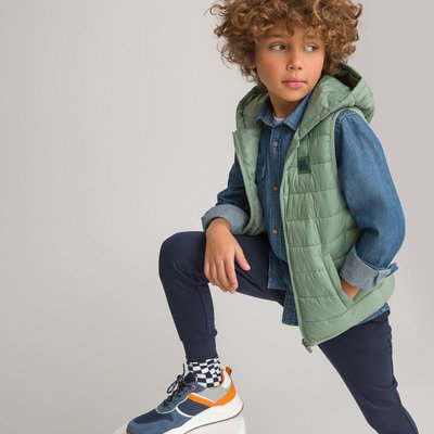 Recycled Lightweight Padded Gilet with Hood LA REDOUTE COLLECTIONS