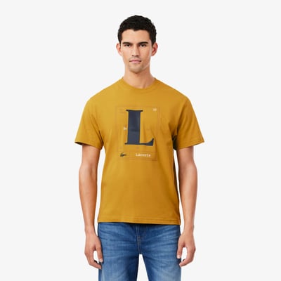 T-shirt jersey coton imprimé graphique LACOSTE
