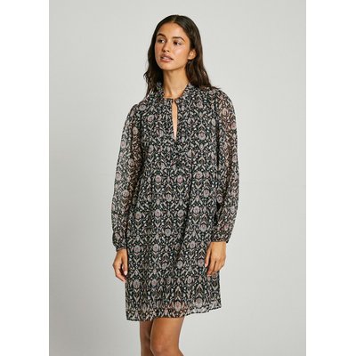 Robe fluide, manches longues en voile, col tunisie PEPE JEANS
