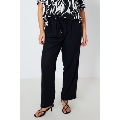 Pantalon uni en lin viscose de coupe droite JEAN-MARC PHILIPPE