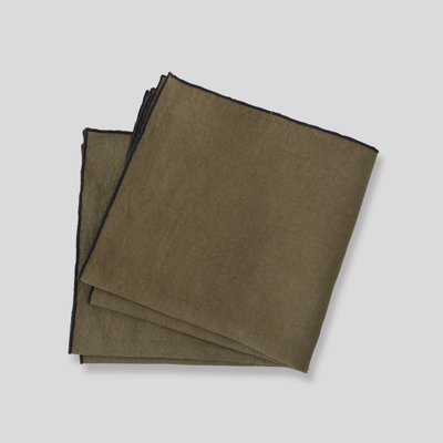 2 serviettes de table en lin , 40x40 MONOPRIX MAISON