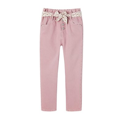 Pantalon paperbag et sa ceinture foulard à fleurs VERTBAUDET