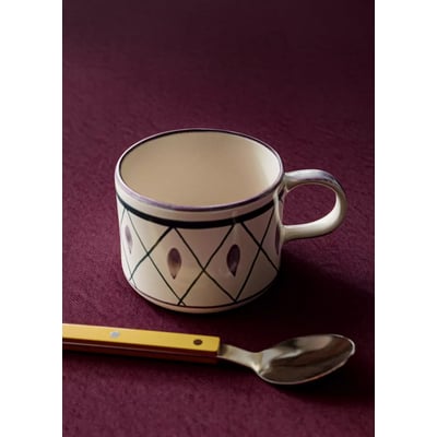 Tasse en grès dessin peint à la main MANGO HOME
