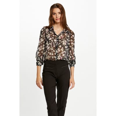 Chemisier Femme Comma Taille 40 - Occasion Très Bon état - Manches 3/4, Jersey Polyamide