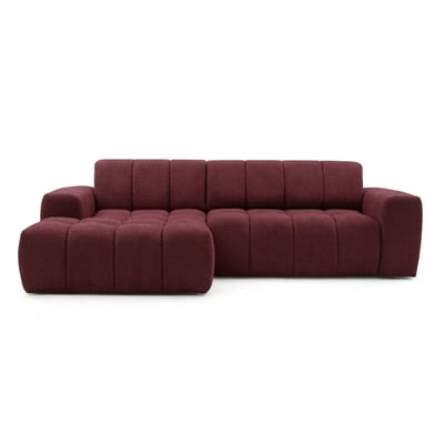Canapé d'angle convertible 3 places en tissu chenille, THEO BOBOCHIC