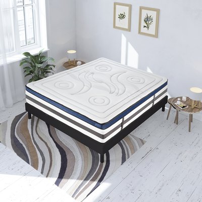 Ensemble Matelas Mémoire +sommier QUINTESSENCE MAISON AUBERTIN