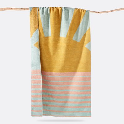 Serviette de plage éponge velours 420g, Listrado LA REDOUTE INTERIEURS
