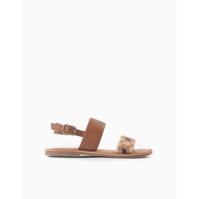 Sandales en Cuir avec Perles ZIPPY